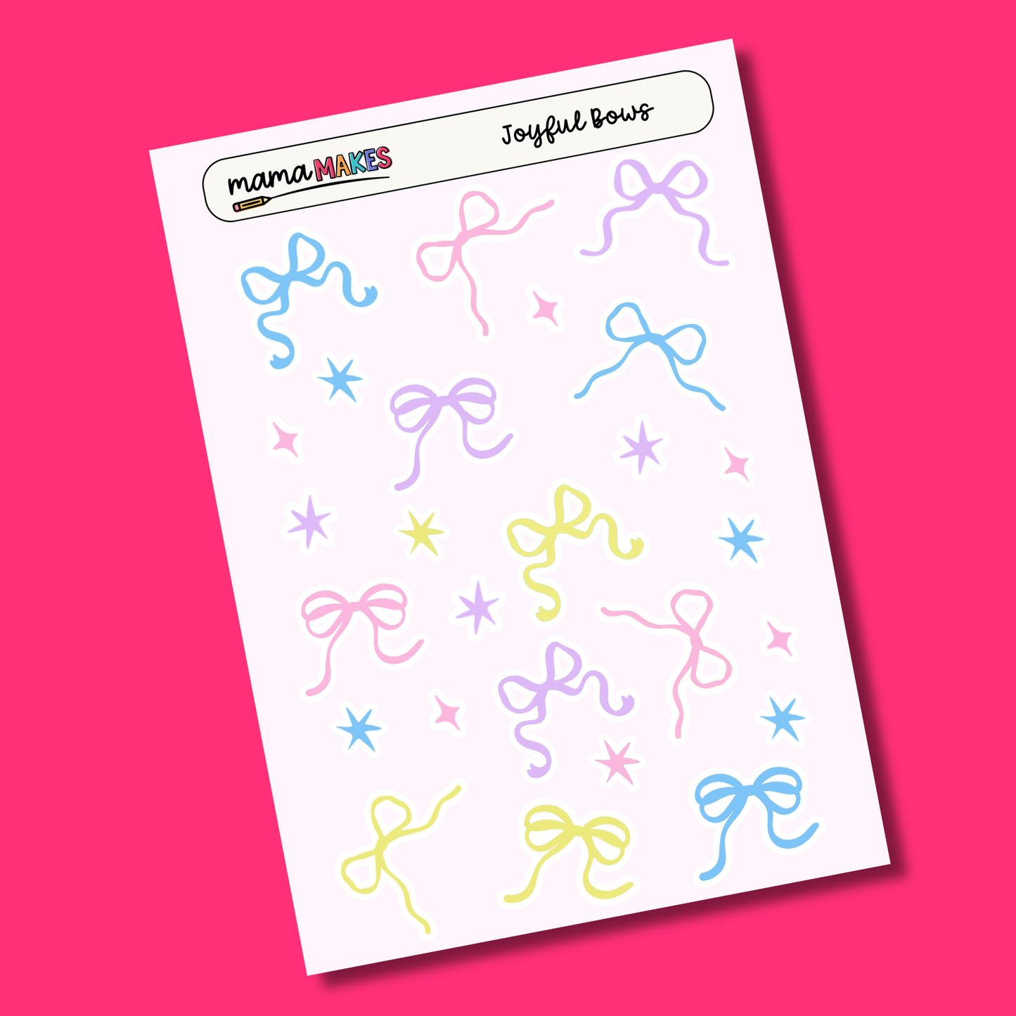 Mama Makes Sticker Sheet | Joyful Bows