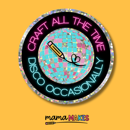 Just My Typeface Glitter Vinyl Sticker | Craft All The Time