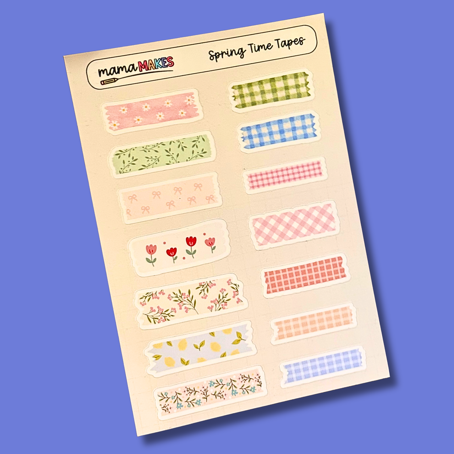 Mama Makes Sticker Sheet | Spring Time Tapes