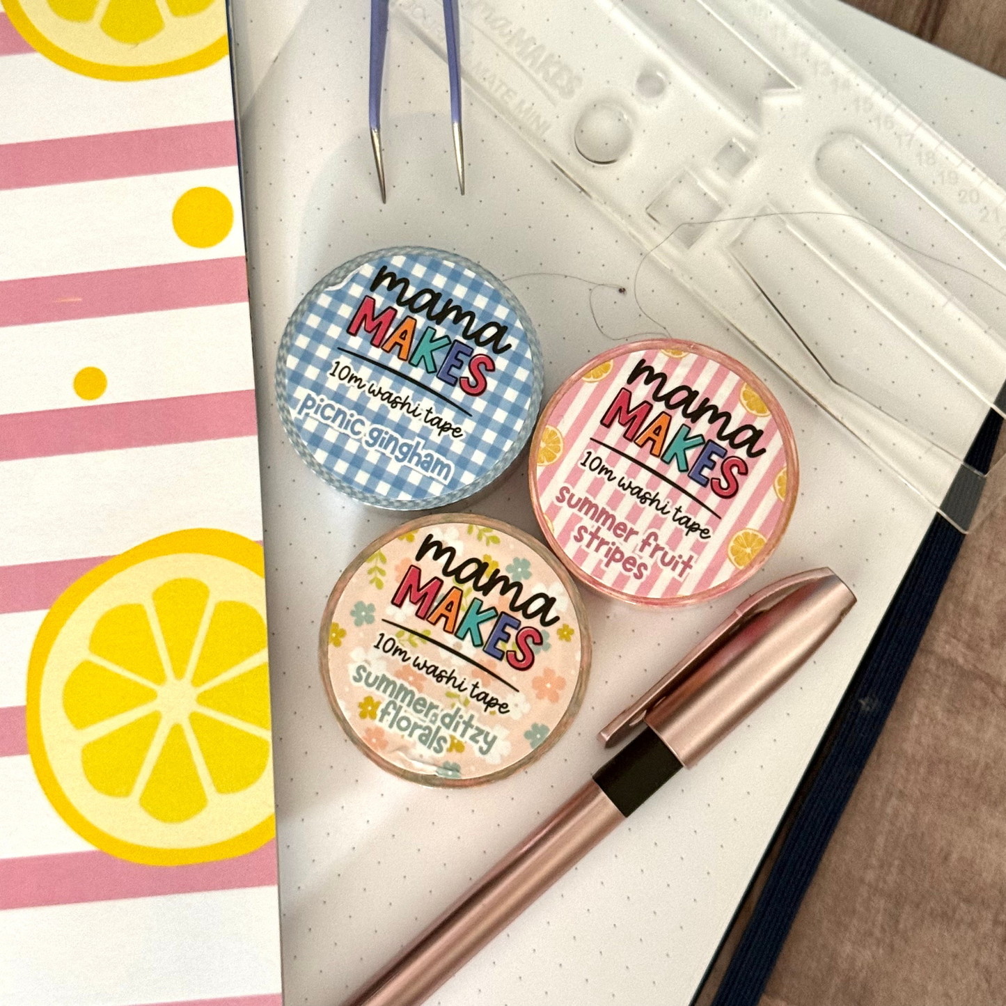 Mama Makes Washi Tape - Summer Fruit Stripes
