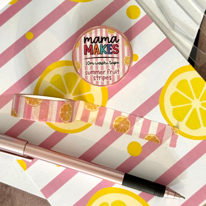 Mama Makes Washi Tape - Summer Fruit Stripes