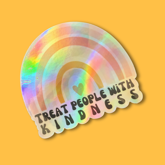 Just My Typeface Vinyl Sticker | Treat People With Kindness