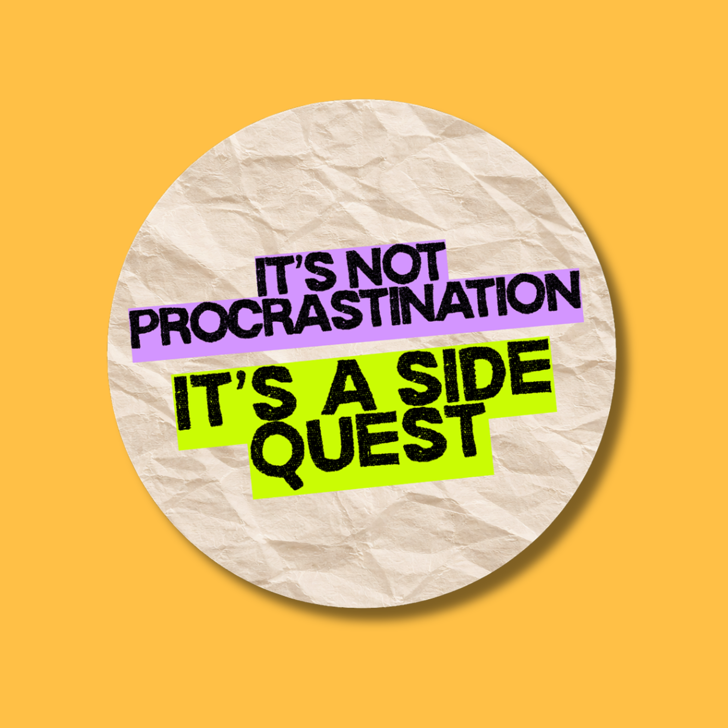 Just My Typeface Vinyl Sticker | Side Quest